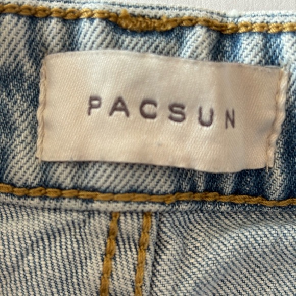 PacSun Stretch 90s Boyfriend Denim Jeans Sz 24 High Waist Straight Light Blue - Picture 6 of 9